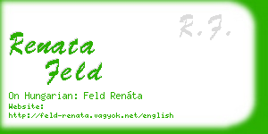 renata feld business card